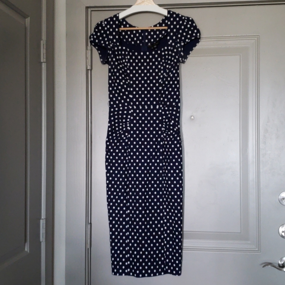 Cute polka dot cocktail dress